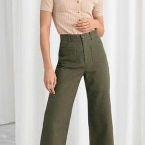 & Other Stories High Waisted Twill Pants (New)